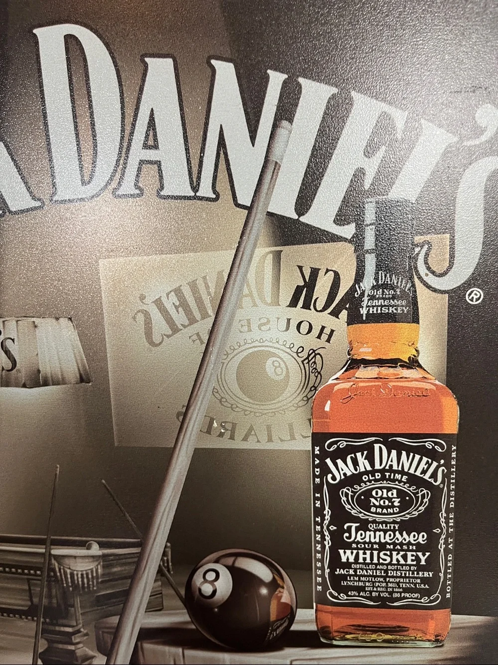 Jack Daniel's Whiskey Tin Metal Sign 2004